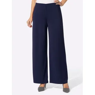 Jerseyhose LADY, Damen, Gr. 36, Normalgrößen, blau (marine), 95% Polyester, 5% Elasthan, unifarben, lang, Hosen Jerseyhose