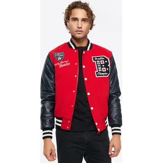 Herren College Jacke NEWARK Red/Navy/Ecru L BENLEE - Schwarz