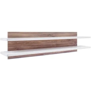 Livetastic Wandboard , Weiß, Eichefarben , Holzwerkstoff , 150x35x26 cm , Made in Eu , Wohnzimmer, Regale, Wandboards