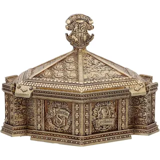 Nemesis Now Harry Potter Hogwarts Schmuckkästchen, Harz, Gold, offizielles Lizenzprodukt von Harry Potter, Hogwarts-Zubehörbox, innen aus feinstem Kunstharz, fachmännisch handbemalt