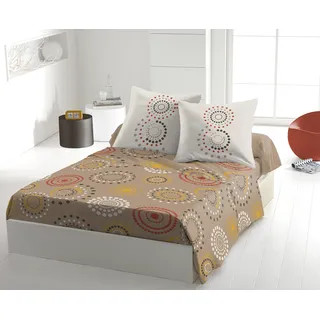 Home Passion Bettwäsche Laken-4 teilig Feuerwerk Taupe 100% 57 Fäden, Baumwolle, Mehrfarbig, 240 x 300 x 0,1 cm