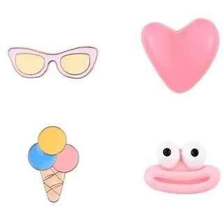 ONSALA Charms Pimp Your Phone Metal and Plastic 4pcs