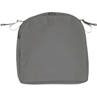 Classic Accessories Montlake wasserabweisender 45,7 x 45,7 x 5,1 cm quadratischer Outdoor-Sitzkissenbezug, Terrassenmöbel, Stuhlkissenbezug, Hellgrau