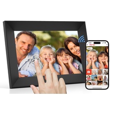 Digitaler Bilderrahmen WLAN 8 Zoll Touchscreen Elektronischer Bilderrahmen mit 16GB Speicher, Auto-Rotate, Wandmontierbar, Fotos und Videos über APP Frameo für Eltern/Ehepaare/Freunde/Familie