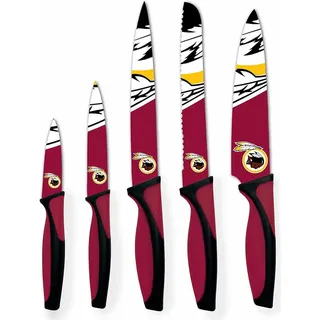 NFL Washington Redskins Küchenmesser 5-teilig Set Football Messer Set Barbecue - Bunt