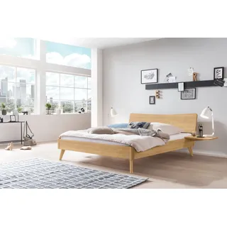 Hasena Massivholzbett Caluso, Farbe: Eiche bright, geölt, verschiedene Größen - 160 x 200 cm/25 cm