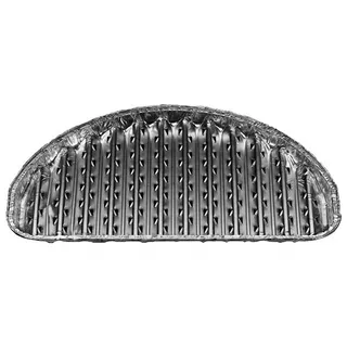 Alu-Grillpfannen Grillschalen BBQ halbrund 32,5 x 19cm, wiederverwendbar, 3 Stk.