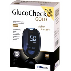 Bild GlucoCheck GOLD Blutzuckermessgerät Set mmol/l