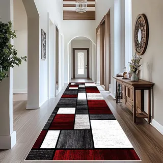 Teppich Läufer Flur Küchenteppich Waschbar rutschfest Flurteppich Läufer Küchenläufer Modern 100 x 200 cm Carpet Fussmatte Innen Teppichläufer für Küche Flur Wohnraum Flurläufer Eingangsteppich