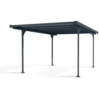 CANOPIA Carport Verona 5,00 x 2,18 m grau inkl. Regenrinne