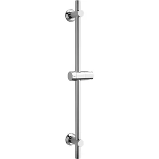Görbach Edelstahl Duschset Duschstange mit Duschkopfhalterung, Brausestange 70cm Wandstange mit Variable Wandbefestigungen für Variabel zur Anpassung an Bestehende Bohrlöcher-Chrom