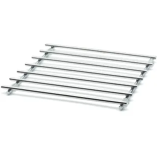 CKB Ltd® Quadratischer Metall-Untersetzer, Chromstahl, Premium-Arbeitsplattenschutz, Metallmatte zum Ausruhen von heißen Kochtöpfen und Pfannen, 25 x 25 cm