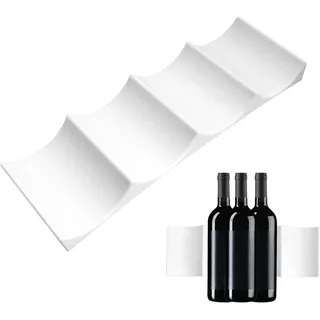 Stapelbares Flaschenregal für den Kühlschrank – weiß – geeignet für Wein und Dosen – für Küche, Tisch, Schrank oder Arbeitsplatte - Weiß