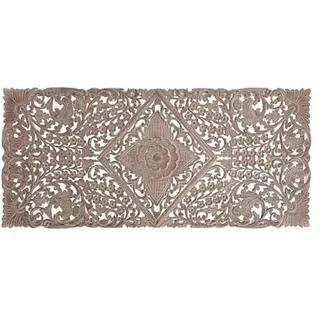DRW Kopfteil für Betten, 135-150-180 cm, Mandala, Naturholz, 180 x 3 x 80 cm