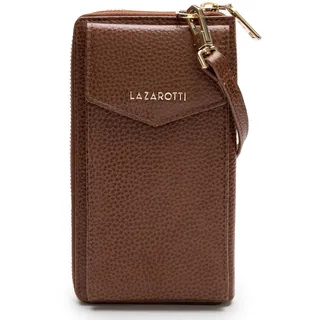 Lazarotti Leder Geldbörse Umhängetasche Bologna Leather Zip Around Wallet With Phone Pocket Brown 2 braun - Braun