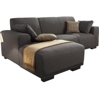 Home Affaire Ecksofa »Bornholm incl. 2 Kissen, Stellmaße 234x162 cm L-Form«, Recamiere wahlweise links oder rechts bestellbar braun