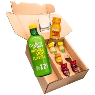 Kloster Kitchen Bio Ingwer Shot Probierset S (inkl. 0,25‚Ç ̈ Einweg Pfand) Saft 540 ml