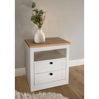 otto home »2er Set Büsum Nachtschrank Beistellschrank« Spar-Set, 2 Schränke im Lieferumfang, Nachttisch im Landhaus Design mit 2 Schubladen Bestseller