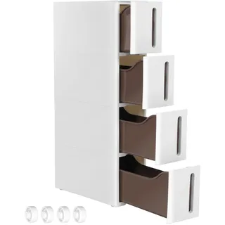 Songmics Nischenregal 17,3 x 45,2 x 84 cm Braun / Weiß