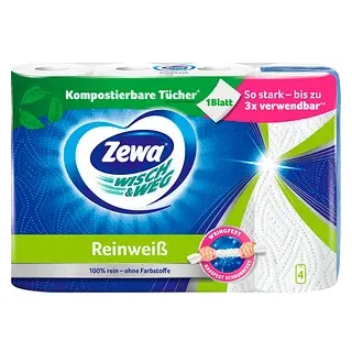 Zewa Küchenrolle Wisch&Weg Reinweiß 4 x 45 Blatt