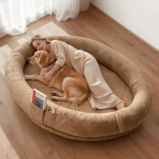 Vevor Hundebett 177 x 123 x 24 cm braun