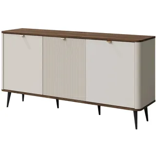 Mirjan24 Sideboard 160 x 82 x 40 cm Cashmere / Nussbaum / Beige