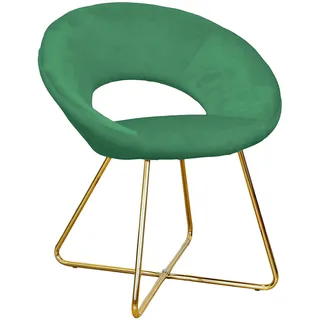 GARDENIA Vellutino Rundsessel London Sand, Grün, 65 x 59 x 74 cm