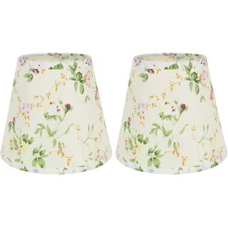 Eastlion 2 Stück Lampenschirme E14/E27 für Tischleuchten Wandleuchten Kristall-Kronleuchter Lampenschirme Obere 10 cm x Höhe 14 cm x Untere 16 cm,Schwarz