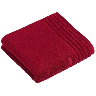 Vossen Handtuch , Dunkelrot , Textil , Bordüre , 50x100 cm , Textiles Vertrauen - Oeko-Tex®, Made in Austria , saugfähig, Aufhängeschlaufe, hochwertige Qualität, Bordüre , Heimtextilien, Badtextilien, Handtücher