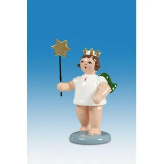 Engelfigur Adventengel mit Stern ohne Krone Höhe 6 cm NEU Holzengel Erzgebirge