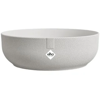elho Jazz Bowl 28 - Blumentopf für Innen - 100% recyceltes Plastik - Ø 27.5 x H 9.0 cm - Seidenweiß
