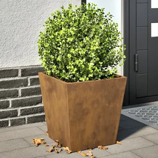 Möbel Pflanzkübel 2 Stk. 40x40x40 cm Cortenstahl - Beete 851065 - Braun