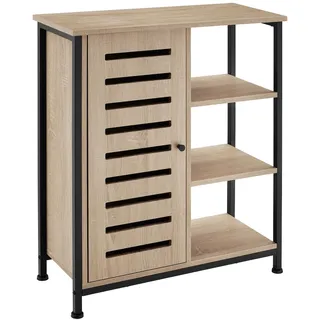 Tectake Sideboard 71 x 32 x 82 cm Eiche Sonoma / Braun