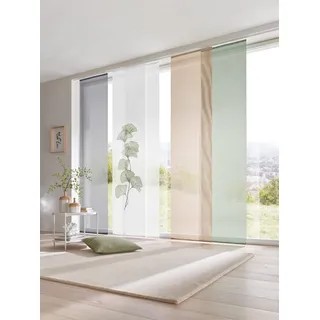 Schiebegardine HEINE HOME Gr. 2, salbei, weiß, B:57cm H:175cm, Polyester, Gardinen, Schiebegardine