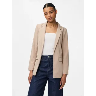 Pieces Longblazer »PCBOSELLA LS LOOSE BLAZER Noos in leichter Oversize Form, silberfarben