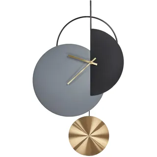 Beliani Pendeluhr 32,0 cm Nendaz grau/schwarz