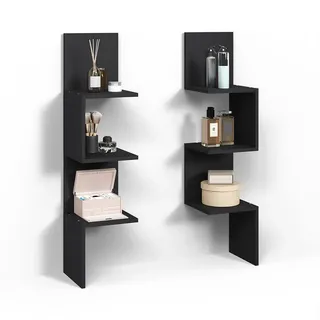 livinity® Eckregal 28 x 116,4 x 28 cm Schwarz
