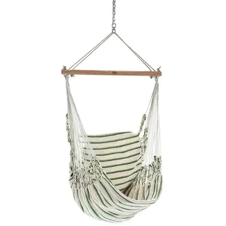 Chico Hängesessel Baumwolle weiß-grün Hängestuhl - Grün