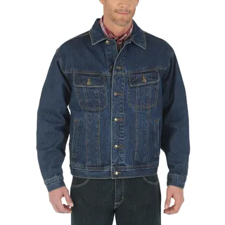 Wrangler Ungefütterte Western-Jeansjacke für Herren, Antikes Indigo, L