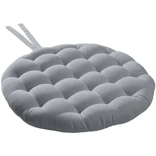 Butlers Stuhlkissen Solid - Baumwolle / Polyester , Grau , Textil , 40x40 cm , Heimtextilien, Wohntextilien, Sitzkissen