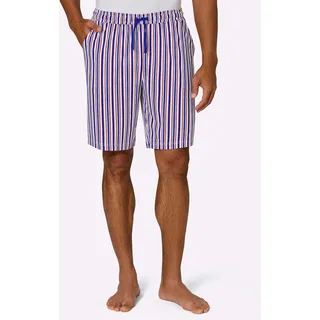 Schlafhose, Herren, Gr. 56/58, Normalgrößen, royalblau, kirsche, gestreift, 100% Baumwolle, gemustert, gestreift, mehrfarbig, Hosen Schlafhose