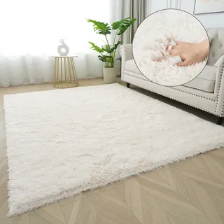 Hochflor-Teppich OTTO HOME "Leava, besonders weich und kuschelig, leichter Glanz" Gr. 6, beige (creme), B:180cm H:37mm L:280cm, Kunstfaser, Teppiche, Hochflor-Teppich, uni, Mikrofaser Teppiche, Plüsch, Wohnzimmer, Schlafzimmer, Esszimmer, Topseller