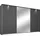 Schwebetürenschrank TOMA 368 x 214 x 64 cm Grau