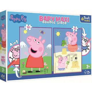 TREFL Doppelseitiges Puzzle Schweinchen Peppa Pig: Hallo BABY MAXI 2x10 Teile