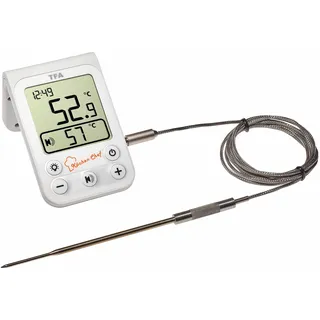 TFA Bratenthermometer L85 x B30 x H225 mm Edelstahl, weiß