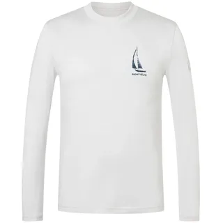 Super.Natural M Sailing Boat BIO J LS white stone melange/ocean blue (95H) XXL