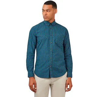 Ben Sherman Signature House Check Langarmhemd - Blue - S