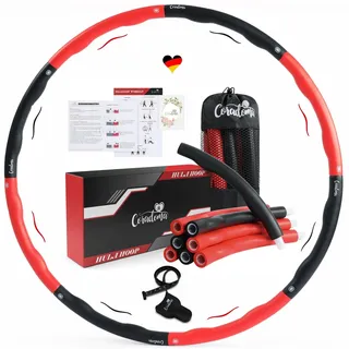 Coradoma Hula Hoop Reifen Erwachsene 1,2kg Fitnessreifen Hullahub Reifen zum Abnehmen Hoola Hoop Fitness für Anfänger & Fortgeschritten