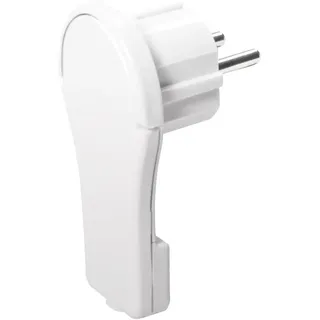 Logilink LPS228 Schutzkontakt-Flachstecker Kunststoff mit Aussteckhilfe 230 V Weiß IP20