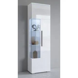 INOSIGN Vitrine »India,Höhe 160cm stilvolle Glasvitrine mit verstellbare Glasböden« Standvitrine 1Trg, viel Stauraum ohne Beleuchtung, weiß